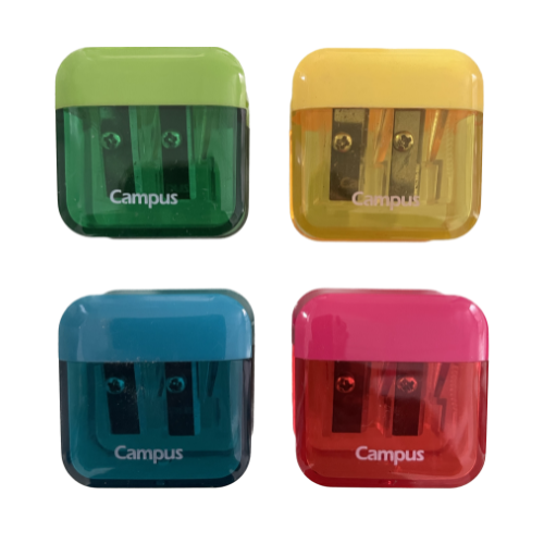 Sharpener - Double (with Rectangular Container Big / Small Pencil) (Campus)