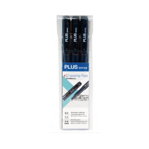 Drawing Pen Set - Liquid Ink - (Pack of 3 pens with different tip sizes)