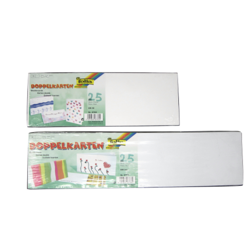 Card Paper for Cards - Foldable (x 2 sizes) (Packet of 25) (Folia)