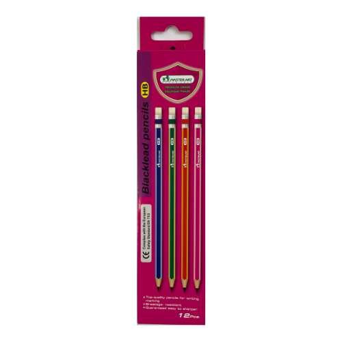 Pencils - Packet of 12 - HB with Eraser (Master Art)