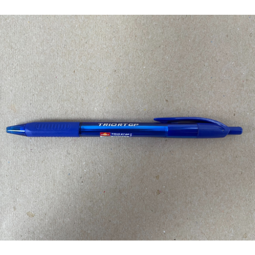 Pen - Unimax Trio RT GP Blue Retractable Pen with finger cushion
