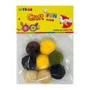 Crafts - Pompoms - Large with Smooth Finish (Pack of 8)