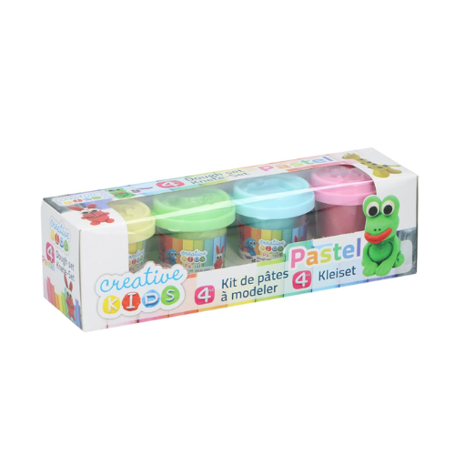 Modelling Material - Playdough Set - Pastel Colours - 4 tubs of 55g each