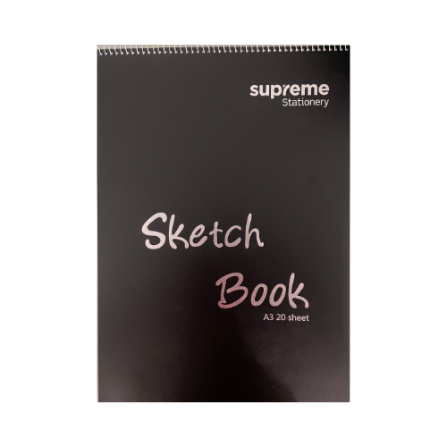 Sketch Book - A3 (Supreme) - Spiral with Plastic Front / Hard Back