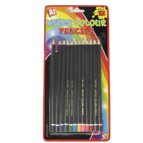 Pencils - Coloured - Watercolour Pencils Set - (Pack of 12 colours)