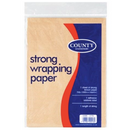 Wrapping Paper Brown - 1 Sheet with Address Label and String