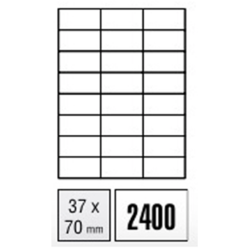 Labels - Computer Labels - 37 x 70mm (Packet x100 sheets)