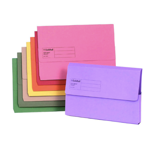 Files - Wallet Document Files - Carton (Various Colours)