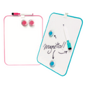 Boards - Children's Whiteboard A4 with Two Magnetic Buttons and Marker (Green Border)