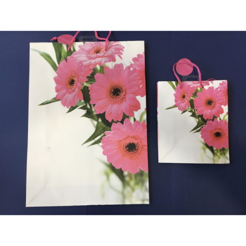 NEW Pink Fancy Flower Gift Bags (x 2 sizes)