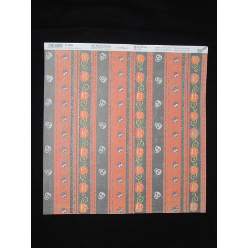 Gothic Paper with Pumpkins and Skulls