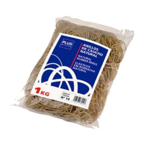 Rubber Bands (1kg bag) (x4 sizes) (Plus Office)