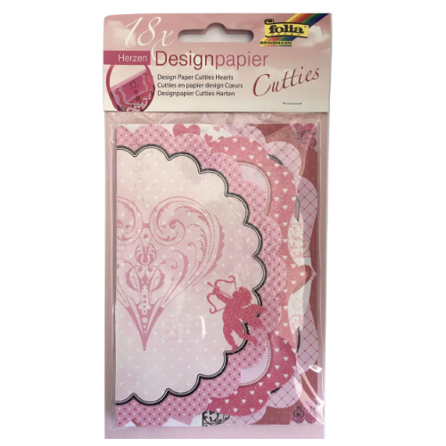 Design Paper Cutties with Hearts Theme
