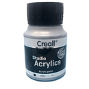 Paint - Acrylic - Acrylic Paint - 500ml (Big) - Professional - Silver (Creall)