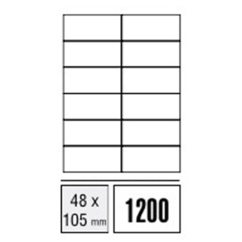 Labels - Computer Labels - 48 x 105mm (Packet x100 sheets)