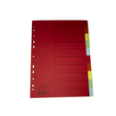 Dividers - Carton Dividers / Separators x10 coloured tabs (Quantus)