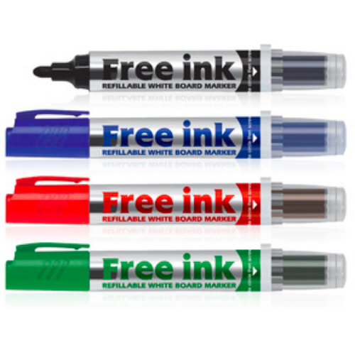Markers - Whiteboard Marker Refillable (x4 colours) (GXIN G218)