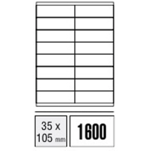 Labels - Computer Labels - 35 x 105mm (Packet x100 sheets)