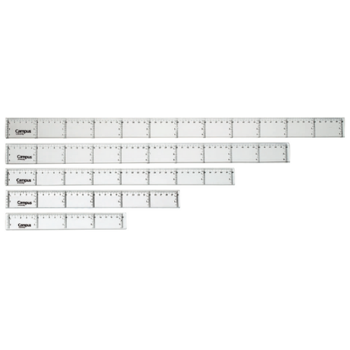Ruler - Plastic Transparent (15 cms) (Campus)