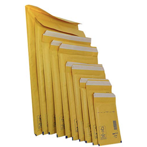 Envelopes - Padded - Various Sizes - Brown