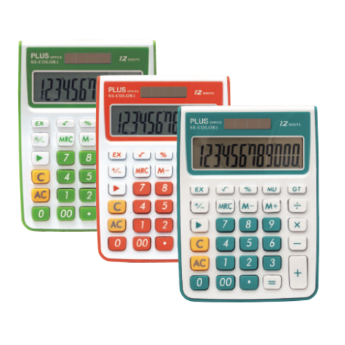Calculators - 12 Digits (Plus Office SS-COLOR 1)