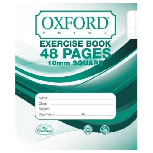 Exercise Book - Squared (1cm / 10mm)- 48 Pages