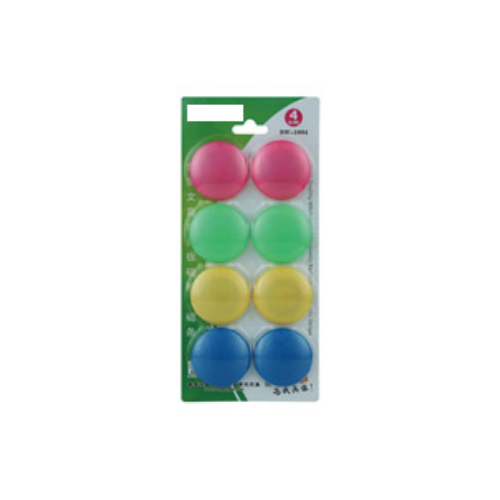 Whiteboard Magnets Round / Circular (x8) - Assorted Colours